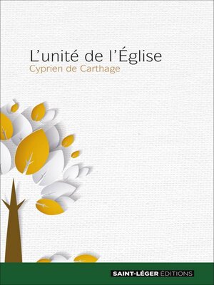 cover image of L'unité de l'Église